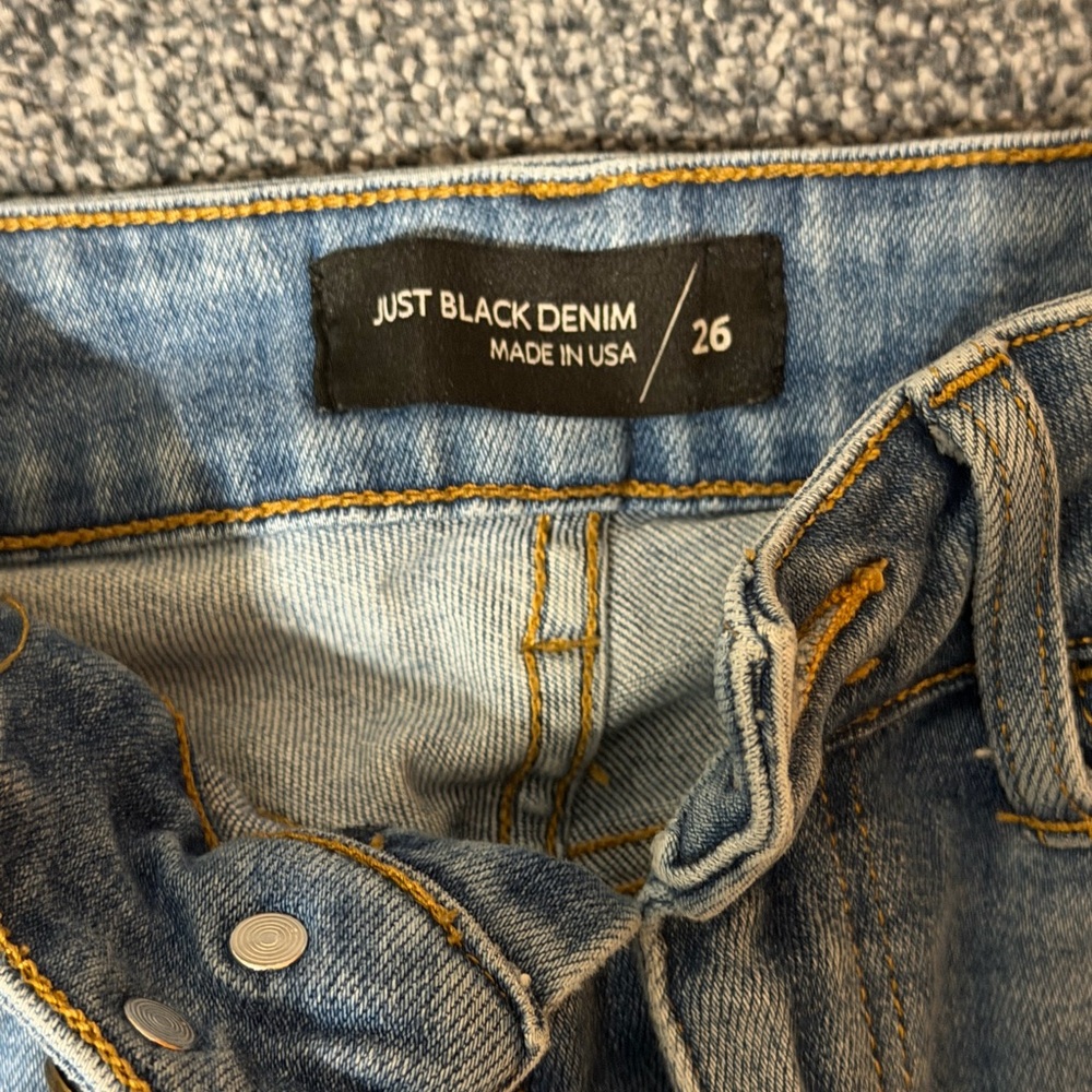 Just Black Light Wash Straight Leg Jeans - Picture 2 of 2